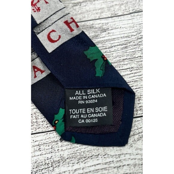 Vintage Norman Rockwell Santa and Boy Christmas Men's All Silk Necktie EUC - Picture 5 of 5